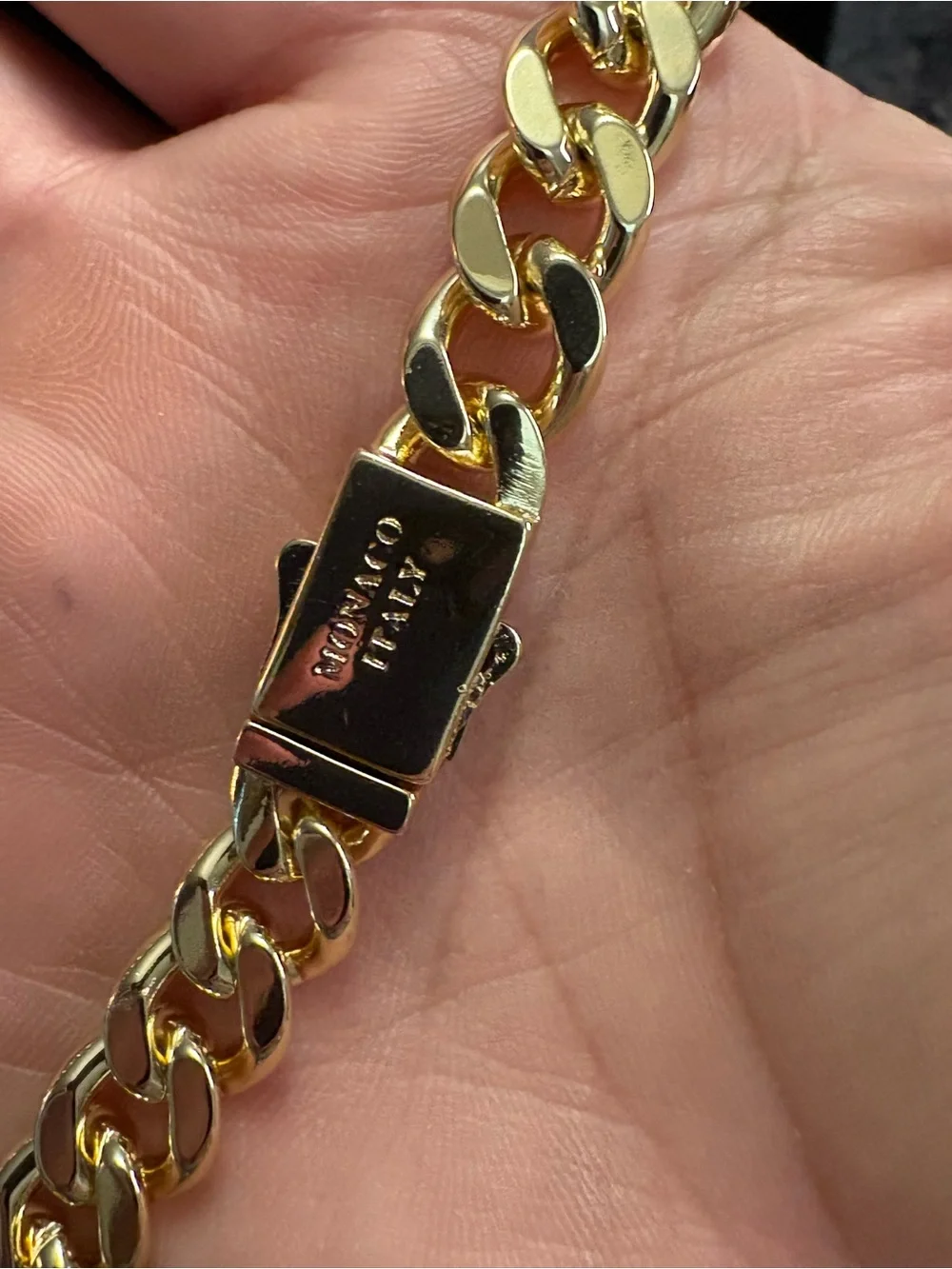 Classic Gold Filled Cuban Link Necklace with stamped Box Lock- Mens Jewelry